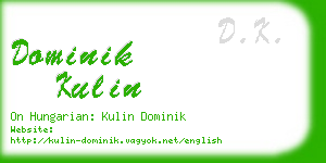 dominik kulin business card